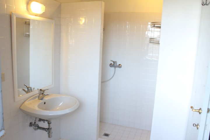 Small bathroom with a shower